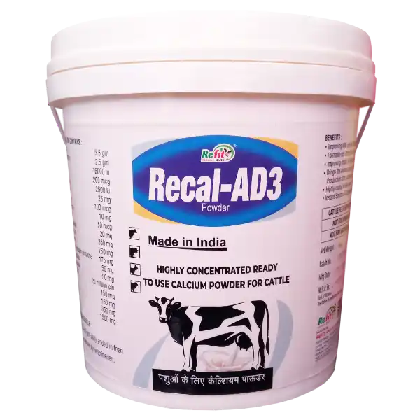 Recal-AD3 - Calcium Powder For Cattle - 5 Kg