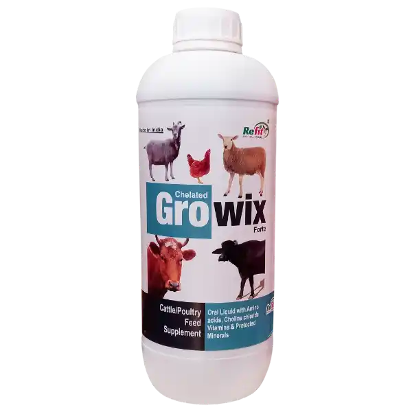 Growix Forte - Growth Promoter For Cattle & Poultry - 1 Ltr